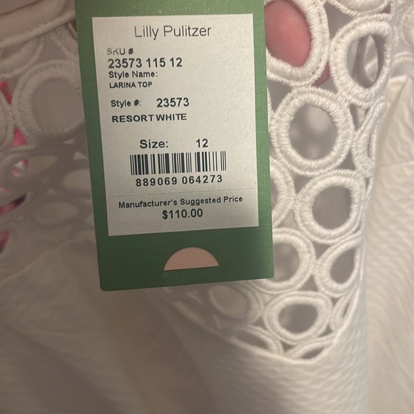 Lilly Pulitzer white sleeveless top - Picture 6 of 6